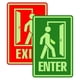 thumbnail image 4 of 1 Set Luminous Enter Sign Adhesive Safety Exit Indicator Evacuation Sign Luminous Exit Sign Indicator, 4 of 4