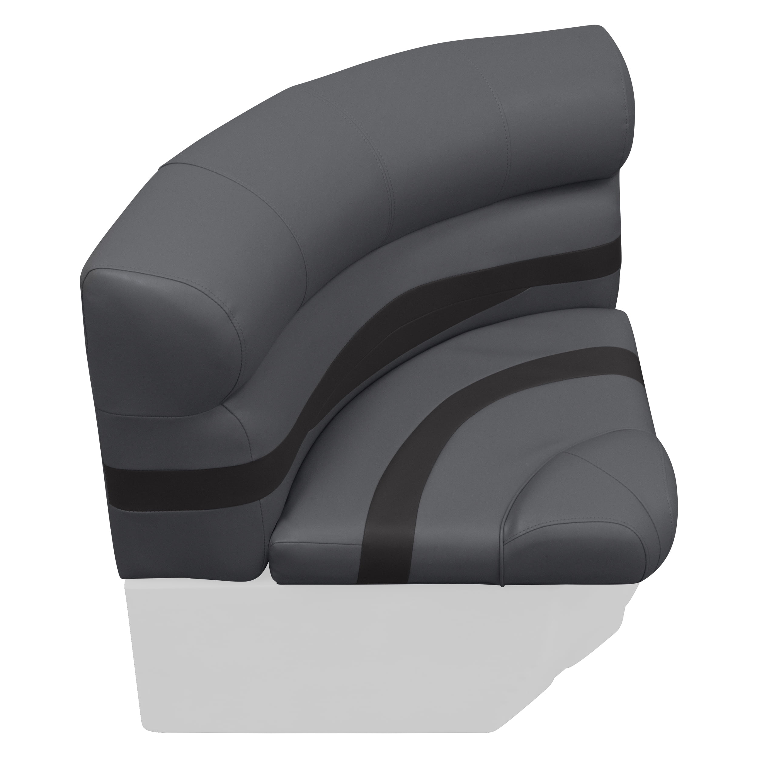 Wise BM11028-1890 Premier Series Pontoon 28" Radius Corner Cushion Set - Slate / Dark Neutral