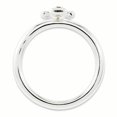 thumbnail image 2 of Sterling Silver Stackable Expressions Rhodium Citrine Cross Ring Size 8, 2 of 3