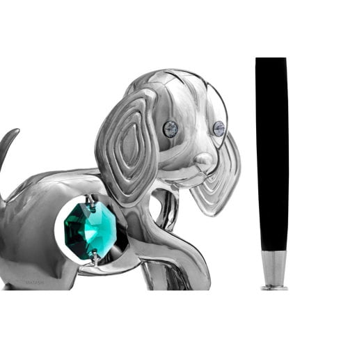 Matashi Crystal 2018 Year of the Dog Puppy Pen and Ballpoint Figurine