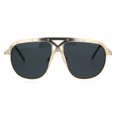 thumbnail image 2 of Mens Hip Hop Bling Oversize Futuristic Rapper Aviator Sunglasses Gold Black, 2 of 4