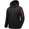 thumbnail image 2 of Parkas de Manga Larga Para Hombre, Abrigos de Invierno Con Costuras, Informales, de Ajuste Grueso, Con Bolsillos Laterales, Chaqueta Cálida de Algodón Con Cremallera Odeerbi ODB122099, 2 of 7