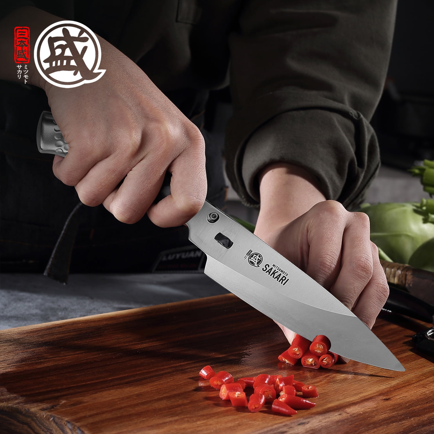 MITSUMOTO SAKARI Kitchen Scissorss, 4.7 inch Japanese Silver Titanium Plating Kitchen Shears Heavy Duty