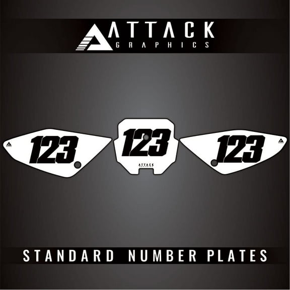 Attack Graphics Number Plate Backgrounds for Honda CRF70F 2011