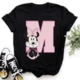 thumbnail image 4 of Camiseta de algodón para niños de Disney Minnie Mouse, divertida camiseta con estampado de 26 letras mayúsculas de la A a la Z, camisetas góticas para niñas, camisetas kawaii de verano, 4 of 5