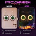 thumbnail image 7 of Halloween LED Light Up Eye Hanging Decorations 2 Pack, Glowing Eyeballs Scary Ghost Eyes Door Wall Badges for Window Porch, Battery Operated Acrylic Spooky Haunted House Ambiance Ornament, 7 of 7