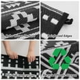 thumbnail image 5 of VUNATE Outdoor Rug Carpet 5'x8' Waterproof Reversible Patio Rug Portable Boho Indoor Outdoor Rug Plastic Straw Rug for Beach RV Camping Garden Picnic Deck Backyard Modern Porch Decor Black and White, 5 of 7