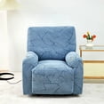 thumbnail image 1 of Granjero Gordo Funda elástica para sofá de sala de estar, color sólido, fácil de lavar, funda protectora para muebles, azul, 1 asiento, 1 of 5