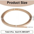 thumbnail image 2 of 4pcs 13 Yards Bamboo Strip 11x1mm/0.43x0.04 Weave Strip Material Burlywood Long Thin Flat Natural Solid Furniture Repair Wicker Weave Material for DIY Chairs Basket Cane Lampshade Woven Crafts 4pcs, 2 of 8