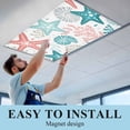 thumbnail image 6 of Red Teal Starfish Coastal Fluorescent Light Covers, Summer Beach Nautical Coral Sea Magnetic Light Covers for Ceiling Lights, Fluorescent Ceiling Shade for Classroom Bedroom Office 4x2Ft x 2PCS, 6 of 8