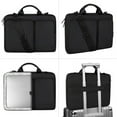 thumbnail image 2 of Bolsa protectora para portátil, funda para portátil de 14,1 a 15,4 pulgadas, tamaño universal (aplicable a MAC nuevo de 16 pulgadas), bolsa de mensajero para computadora, color negro, 2 of 5