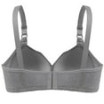 thumbnail image 4 of kamemir Minimizer Bras for Women Women's Bralette Wireless Padded Bra Top Sexy Everyday Basic Deep V-Neck Grey,46, 4 of 6