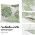 thumbnail image 6 of Sage Green White Pillow Covers 18x18 Inch Set of 2 Dahlia Floral Decor Throw Pillows Summer Modern Geometry Flower Outdoor Decorative Cushion Cases for Sofa Couch Bed Decorations, 6 of 6