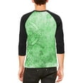 thumbnail image 2 of St. Patricks Day Dirty Irish Celtic Cross Mens Raglan T Shirt White-Black X-LG, 2 of 2