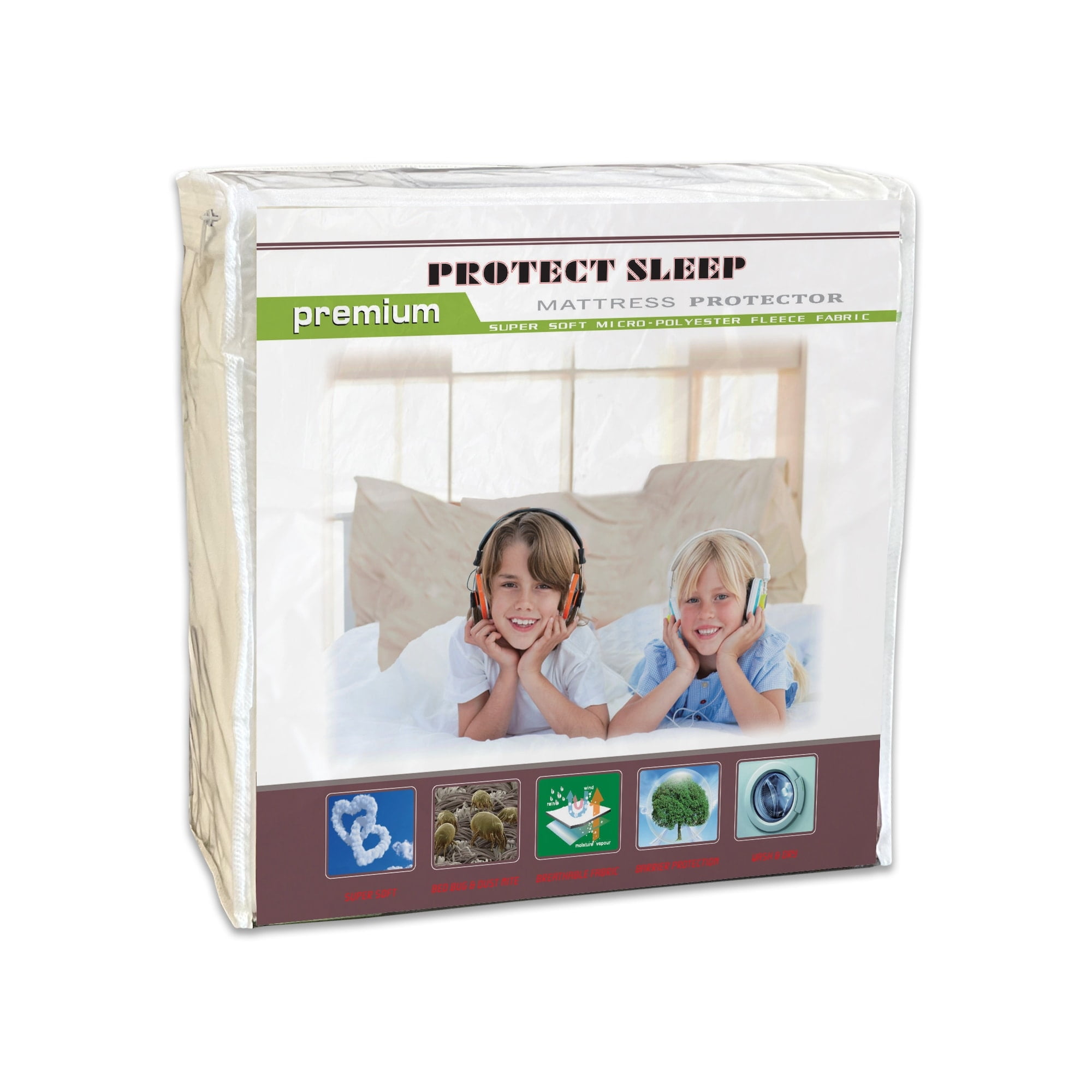Details about   Mattress Protector Bed Bug Water Proof Zippered Encasement Hypoallergenic Cover 