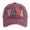 Wine, variant on Krdevn Women's MAMA Baseball Cap, Washed Cotton Rainbow Embroidered Adjustable Hat, Versatile Casual Daily Wear Cap,One Size