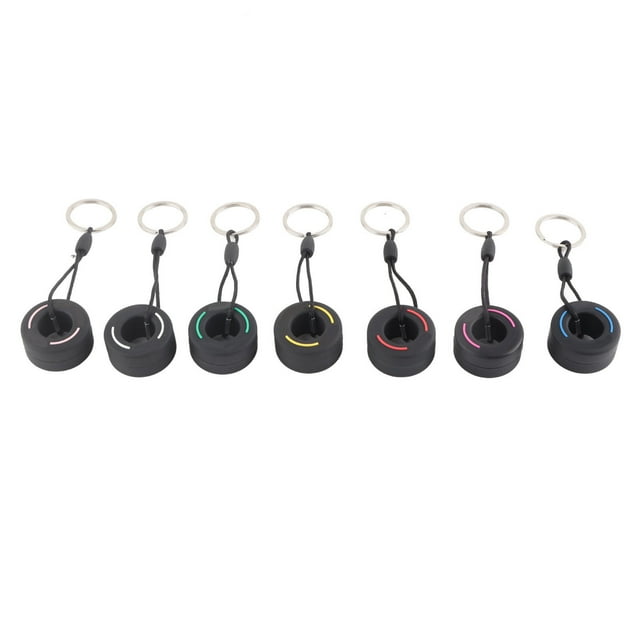 Uds Mini llavero de neumático de coche llavero de 7 colores de goma suave PVC llavero de neumático automotriz para Decoración