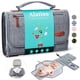 thumbnail image 1 of Cambiador de pañales portátil para bebé, cambiador de viaje desmontable con bolsillo para toallitas para bebé, regalos para baby shower, niñas y niños recién nacidos (gris), 1 of 5