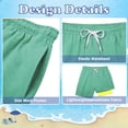 thumbnail image 4 of Aideaone Boys Swim Trunks with Compression Liner Solid Color Bathing Suits Summer Quick Dry Swimwear Swim Shorts 6-14T, 4 of 6