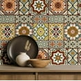 thumbnail image 2 of S4sassy Self Adhesive Wallpaper, Square Tile Wallpaper, Brown Removable DIY Vinyl Tile Pattern Wall Covering, Textured Peel and Stick Contact Paper for Entryway Walls, Kitchen Backsplash (25"x60"), 2 of 8