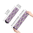 thumbnail image 4 of Rateoe Violets Flowers Pattern Quarter Crew Socks,Toe Seamed Ankle Socks,Cotton Cushioned Breathable Athletic Crew Sports Socks, 4 of 7