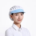 thumbnail image 2 of Chef Hat Kitchen Cooking Chef Cap Food Service Hair Nets C-Light Blue, 2 of 3