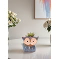 thumbnail image 6 of golytefs Fox Ceramic Succulent Pot Bonsai Container Resin with Drain Hole for Home Office, 6 of 9