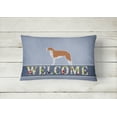 thumbnail image 2 of Carolines Treasures BB5503PW1216 Borzoi Russian Greyhound Welcome Canvas Fabric Decorative Pillow, 2 of 3