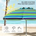 thumbnail image 4 of Outsunny 6' Portable Beach Umbrella with Sand Anchor Tilt Bag Multicolour, 4 of 10
