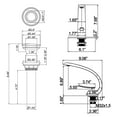 thumbnail image 5 of Bathroom Sink Faucet with Drain Assembly, Brass Deck Mounted Lavatory Basin Faucet with 10-inch Cover Plate, 5 of 5