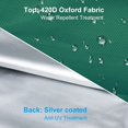 thumbnail image 3 of Funda de paraguas OKPOW, 190 x 30 x 50 cm, impermeable, verde, 3 of 7