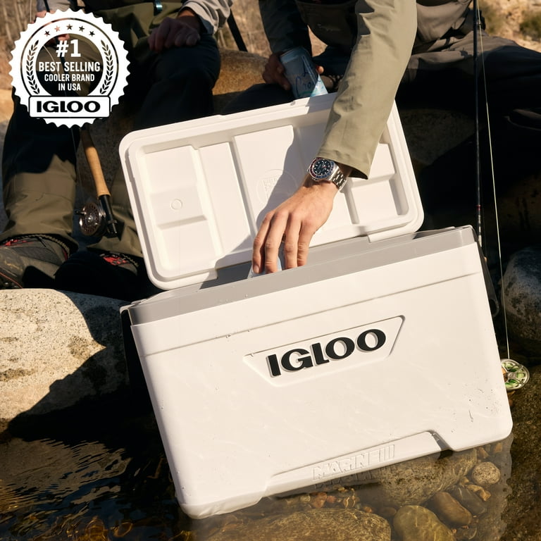Igloo 25 QT Marine Cooler, Hard Sided, White, Non-Slip, Rust-Free