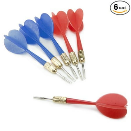 Steel Tip Brass Dart Set-Pack of 6, Each pack includes six darts - three red and three blue By MIDWAY