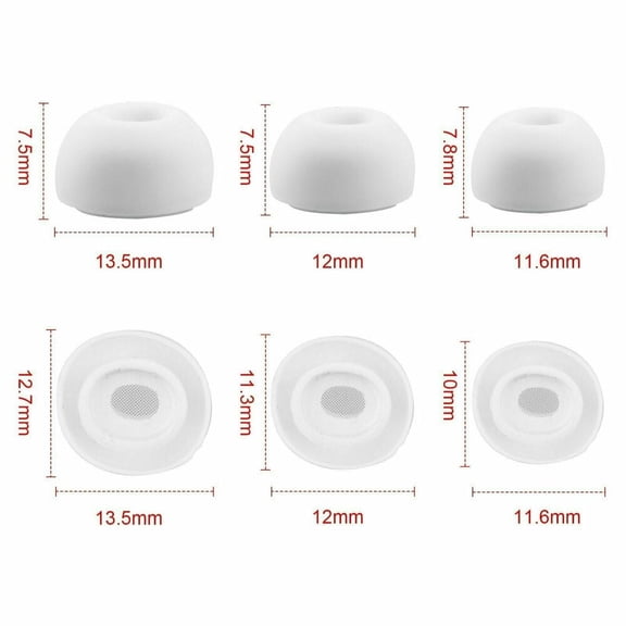 Replacement Silicone Ear Tips for AirPods Pro, 3 Pairs (S/M/L)