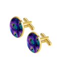 thumbnail image 2 of Peacock Feathers Elegant Silver Stainless Steel Men's Cufflink Set for Formal Attire - Ideal for Business Meetings and Special Occasions, 2 of 6