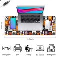 thumbnail image 5 of Long Mouse Pads for Desk,Halloween Icons Collage Pattern Desk Mats on Top Of Desks, Desk Mouse Pad Extra Large with 3mm Non-Slip Base and Stitched Edge for Gaming,Office,Work,Home 31.5x11.8in, 5 of 5