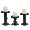 thumbnail image 4 of Juego de portavelas BTGLLAS de vidrio negro, 3 piezas, 4 of 7
