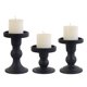 thumbnail image 4 of Juego de portavelas BTGLLAS de vidrio negro, 3 piezas, 4 of 7