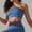 Blue, variant on Women One Shoulder Tank Top Ribbed Crop Spaghetti Strap Sports Tees Stylish Slim Fit Sleeveless Yoga Workout Camisole