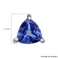 thumbnail image 6 of Trillion Blue Tanzanite Gemstone Jewelry Solitaire Stud December Birthstone Earrings 925 Sterling Silver Platinum Plated Birthday Christmas Gifts for Women Cttw 1.1, 6 of 11