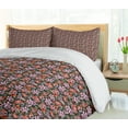 thumbnail image 5 of Ambesonne Meadow Duvet Cover Sets, Flourish Season Rural Blooms, 2-Queen, Pale Pink Red Green, 5 of 7