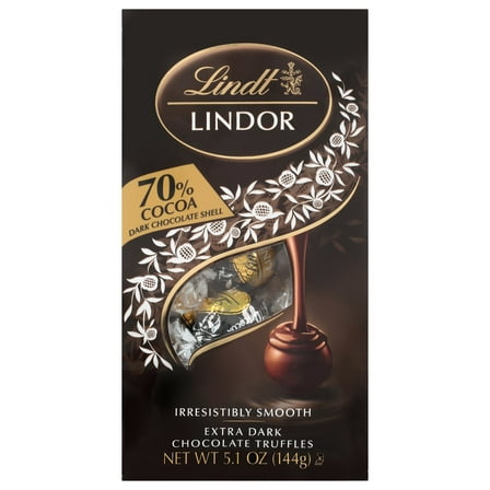 Pack of 2 Lindt Extra Dark Chocolate Truffles, 5.10 OZ (Package May Vary)
