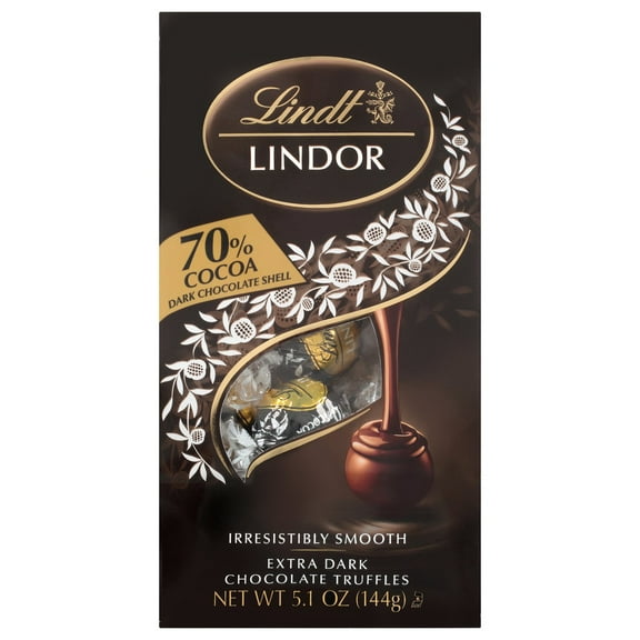Pack of 2 Lindt Extra Dark Chocolate Truffles, 5.10 OZ (Package May Vary)