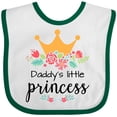 thumbnail image 3 of Inktastic Daddy's Little Princess Girls Baby Bib, 3 of 4