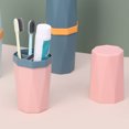 thumbnail image 1 of OULII 2Set Portable Toothbrush Holder Plastic Sky-blue Toothbrush Storage Case Outdoor Daily Use, 1 of 8