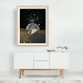 thumbnail image 2 of Stars and Desert - San Francisco California Collage Surrealism Space Stars Moon Desert Fantasy Night Sky Oak Framed Wall Art Print 5 x 7 inches, 2 of 3