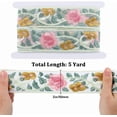 thumbnail image 2 of 1set 4.9~5 Yards Polyester Embroidery Organza Flower Trim Ribbon for Costume Decoration Pink 2 inch(50mm), 2 of 5