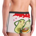 thumbnail image 4 of Bingfone Avocado Lovers Wearing Umbrella Men's Underwear - Casual Stretch Boxer Briefs-X-Large, 4 of 7