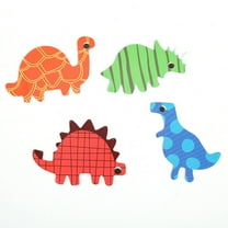 HONMEET 4Pcs Dinosaur Cake Toppers Assorted Colors for Kids Birthday Party Cake Decoration Supplies