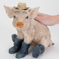 thumbnail image 3 of Bits & Pieces Pig in Boots Polyresin Home & Garden Sculpture, 9.5×7.25×10 in, 3 of 6